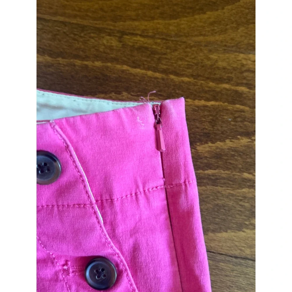 J.Crew City Fit Pink Sailor Button Shorts Stretch Cotton Size‎ 2 41679